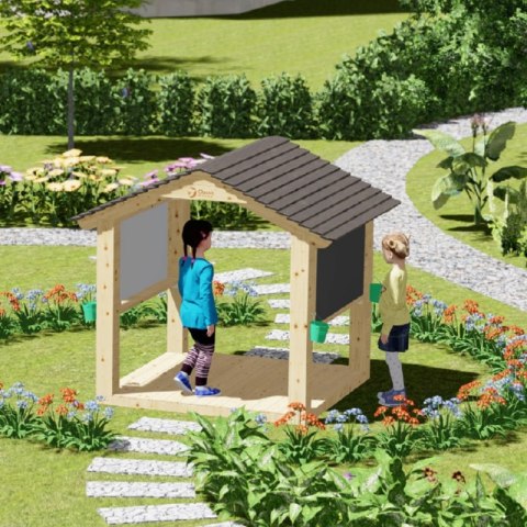 CLASSIC WORLD EDU Drewniana Tablica Dwustronna Kredowa- Magnetyczna Edukacyjna Classic World