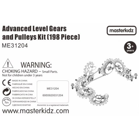 MASTERKIDZ Zestaw Akcesoriów Mix Koła Zębate do Paneli Ściennych STEM 198 el. Masterkidz