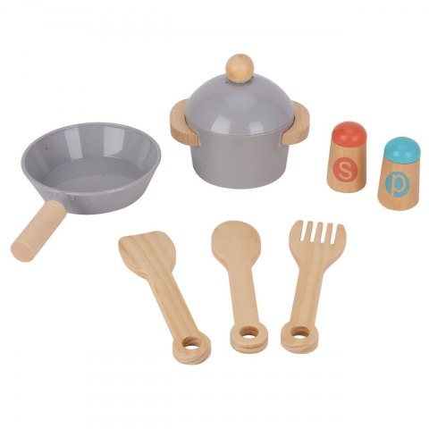 TOOKY TOY Duża Drewniana Kuchnia dla Dzieci 10 el. FSC Tooky Toy