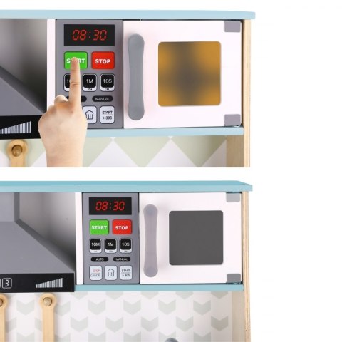 TOOKY TOY Duża Drewniana Kuchnia dla Dzieci 10 el. FSC Tooky Toy