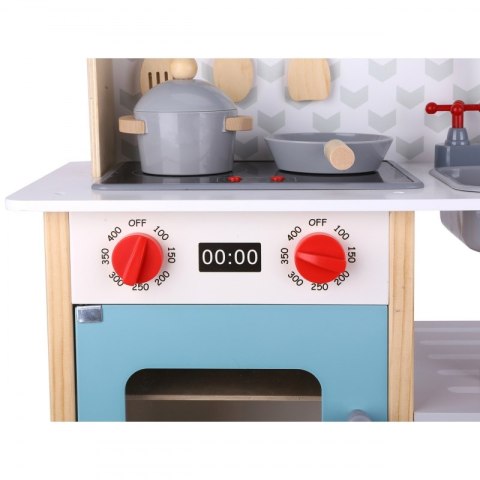 TOOKY TOY Duża Drewniana Kuchnia dla Dzieci 10 el. FSC Tooky Toy