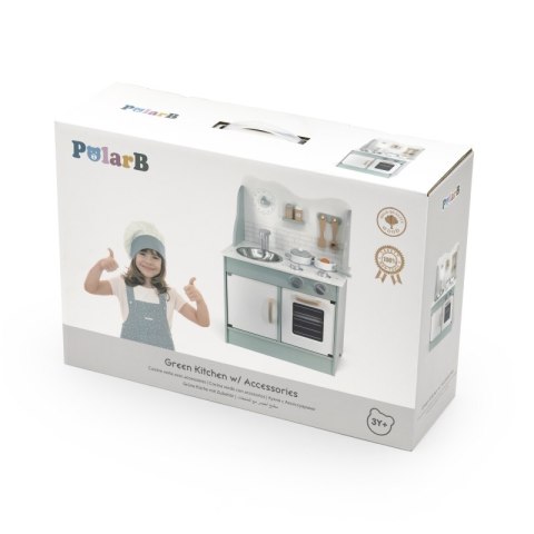 VIGA PolarB Drewniana Kuchnia z Akcesoriami Eco Green Viga Toys