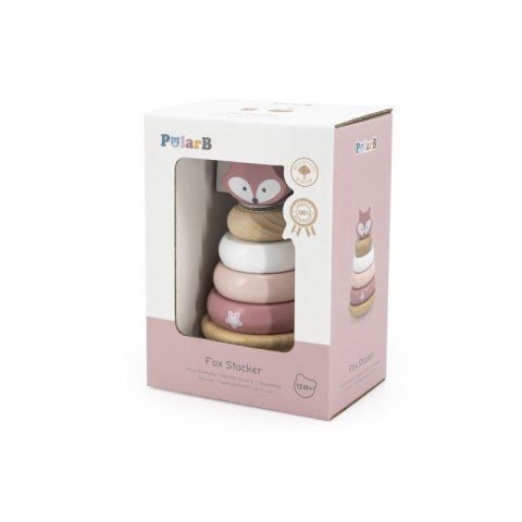 VIGA PolarB Drewniana Piramidka Edukacyjna - Lisek Viga Toys