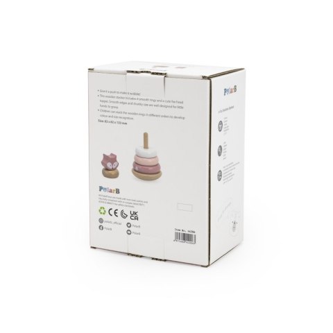 VIGA PolarB Drewniana Piramidka Edukacyjna - Lisek Viga Toys