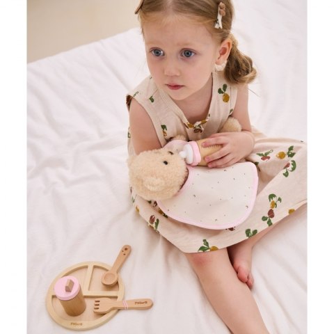 VIGA PolarB Drewniany Zestaw do Karmienia Lalki Torba - z Butelką i Śliniaczkiem Viga Toys