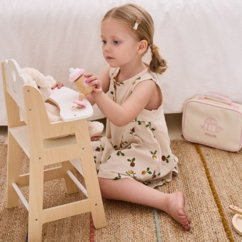 VIGA PolarB Drewniany Zestaw do Karmienia Lalki Torba - z Butelką i Śliniaczkiem Viga Toys