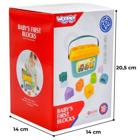WOOPIE BABY Sorter 2w1 Skrzynka Walizka + Nauka Alfabetu i Kształtów Woopie