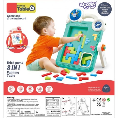 WOOPIE Dwustronna Tablica do Rysowania Gra Tetris 2w1 Woopie