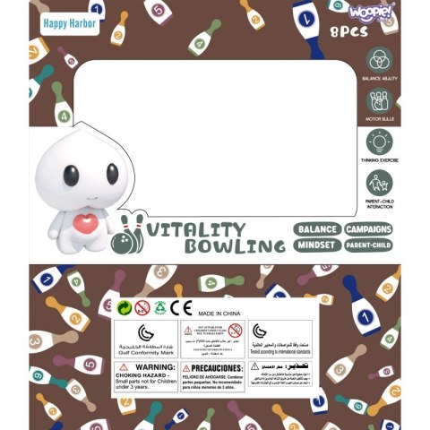 WOOPIE Kolorowe Kręgle dla Dzieci Cyferki Woopie