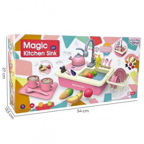 WOOPIE Zlewozmywak 2w1 Kuchnia Kran z Wodą Niebieski Woopie