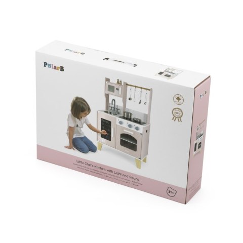 VIGA PolarB Drewniana Kuchnia Światło Dźwięk + Akcesoria Viga Toys