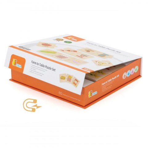 VIGA Zestaw Puzzli Odkrywaj Związki Między Naturą a Jedzeniem Viga Toys