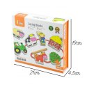 Viga Drewniana przeplatanka Klocki Farma do nawlekania Viga Toys