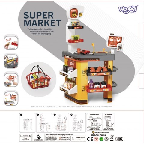 WOOPIE Interaktywny Super Market dla Dzieci Akcesoria Woopie
