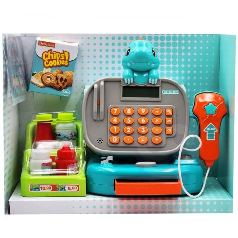 WOOPIE Kasa Sklepowa z Półką DINO Niebieski Woopie