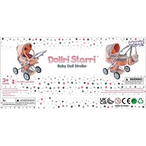 WOOPIE ROYAL Wózek dla Lalek 4w1 Nosidełko Regulacja Woopie Royal