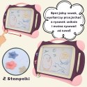 Znikopis Tablica Magnetyczna Kolorowa + 2 Stempelki Fioletowy Inna marka