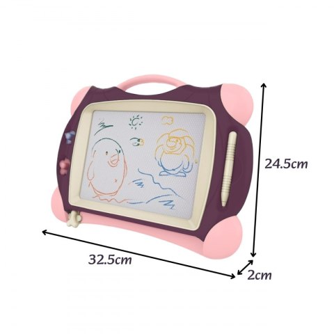 Znikopis Tablica Magnetyczna Kolorowa + 2 Stempelki Fioletowy Inna marka