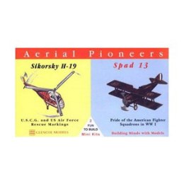 Model plastikowy - Pionierzy lotnictwa Aerial Pioneers - Spad 13 / Sikorsky H-19 - Glencoe Models (2szt) Glencoe Models