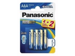 Bateria Alkaliczna Panasonic 1,5V LR03 Evolta AAA - Blister 6 Sztuk Panasonic