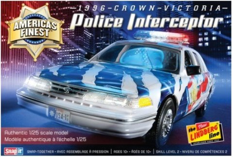 Model plastikowy - Samochód America's Finest Crown Victoria Police Cruiser - Lindberg Lindberg