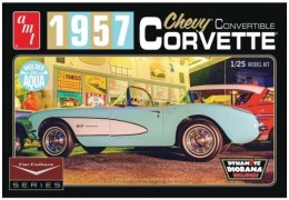 Model plastikowy - Samochód Car Culture 1957 Corvette Convertible (Aqua) - AMT AMT