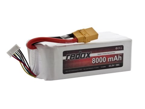 Pakiet Redox 8000 mAh 22,2V 30C LiPo Redox