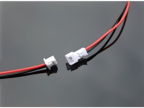 Wtyk Micro JST z przewodem 120mm - 2 PIN raster 1.25 - MCX - Męski (male) Wtyk Micro JST z przewodem 120mm - 2 PIN raster 1.25 - MCX - Męski (male)