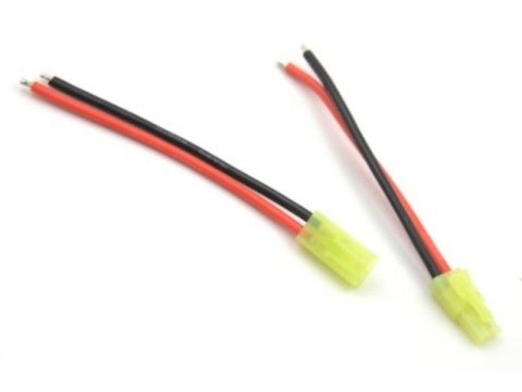 Wtyk Typu Mini Tamiya z przewodem - Męski 100mm - (male) 16 AWG Wtyk Typu Mini Tamiya z przewodem - Męski 100mm - (male) 16 AWG