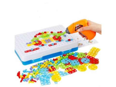 Edukacyjna Układanka,Puzzle,Klocki Kreatywna Mozaika, Wkrętarka Edukacyjna Układanka,Puzzle,Klocki Kreatywna Mozaika, Wkrętarka