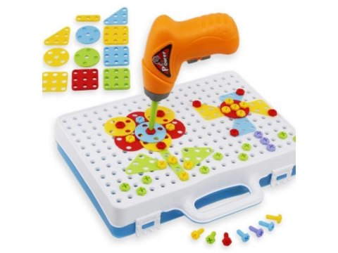 Edukacyjna Układanka,Puzzle,Klocki Kreatywna Mozaika, Wkrętarka Edukacyjna Układanka,Puzzle,Klocki Kreatywna Mozaika, Wkrętarka
