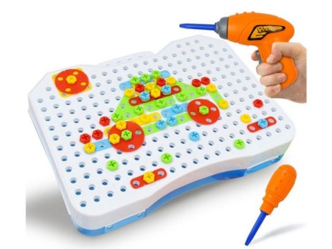Edukacyjna Układanka,Puzzle,Klocki Kreatywna Mozaika, Wkrętarka Edukacyjna Układanka,Puzzle,Klocki Kreatywna Mozaika, Wkrętarka