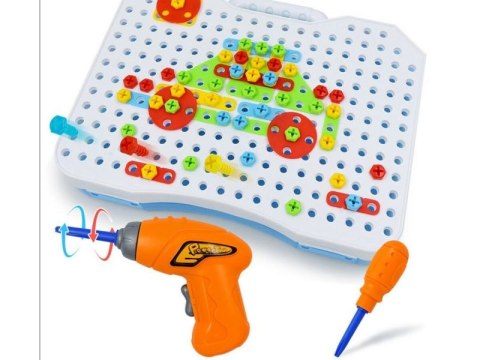 Edukacyjna Układanka,Puzzle,Klocki Kreatywna Mozaika, Wkrętarka Edukacyjna Układanka,Puzzle,Klocki Kreatywna Mozaika, Wkrętarka