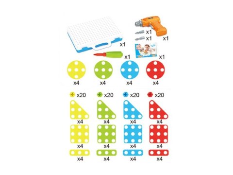 Edukacyjna Układanka,Puzzle,Klocki Kreatywna Mozaika, Wkrętarka Edukacyjna Układanka,Puzzle,Klocki Kreatywna Mozaika, Wkrętarka