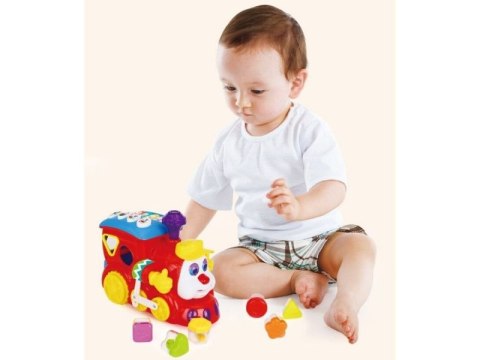 Kolorowa Lokomotywa, Ciuchcia Sorter Klocki Dźwięk Hola Hola Kolorowa Lokomotywa, Ciuchcia Sorter Klocki Dźwięk Hola Hola