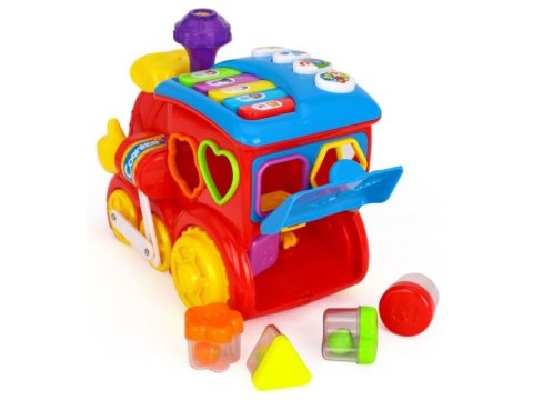 Kolorowa Lokomotywa, Ciuchcia Sorter Klocki Dźwięk Hola Hola Kolorowa Lokomotywa, Ciuchcia Sorter Klocki Dźwięk Hola Hola