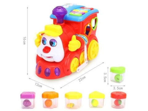 Kolorowa Lokomotywa, Ciuchcia Sorter Klocki Dźwięk Hola Hola Kolorowa Lokomotywa, Ciuchcia Sorter Klocki Dźwięk Hola Hola