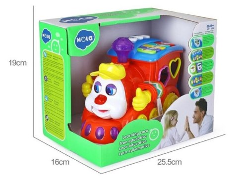 Kolorowa Lokomotywa, Ciuchcia Sorter Klocki Dźwięk Hola Hola Kolorowa Lokomotywa, Ciuchcia Sorter Klocki Dźwięk Hola Hola