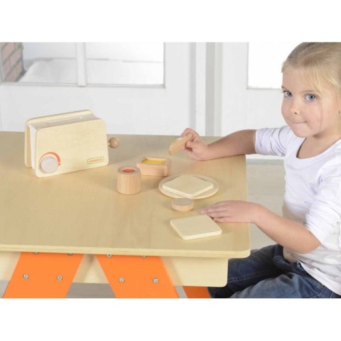 Drewniany Toster + Masło Kromka Nóż Talerz Dżem Masterkidz Masterkidz Drewniany Toster + Masło Kromka Nóż Talerz Dżem Masterkidz Masterkidz