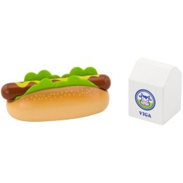 Viga Drewniany Zestaw Hot Dog Mleko Viga Toys
