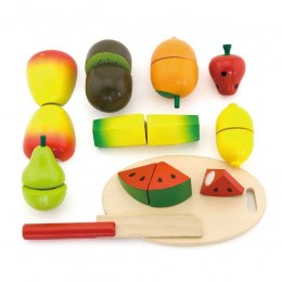Viga Drewniany Zestaw Owoce do Krojenia Nóż Deska Viga Toys