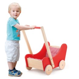 Drewniany wózek dla lalek Pchacz Ciche Koła Viga Viga Toys