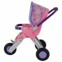 Duży wózek spacerówka dla lalek fioletowo-różowy QT Wader Quality Toys