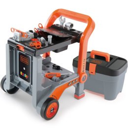 Smoby Black & Decker Wózek Warsztat Skrzynka z Narzędziami 3w1 Złota Rączka Smoby