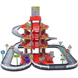 WADER QT Wielki garaż Auto Park 3 auta Myjnia Tor 4 poziomy Wader Quality Toys