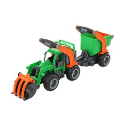 Wader QT Traktor z Przyczepą Łyżka + Wywrotka Wader Quality Toys