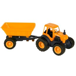 Traktor z Przyczepą Na Gumowych Kołach Pomarańczowy Mochtoys Mochtoys