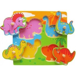 Drewniane Puzzle Dinozaury Układanka Niespodzianka Viga Toys Viga Toys