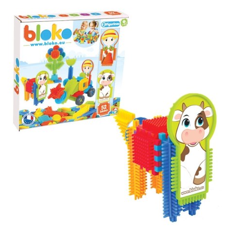 Mochtoys Klocki Jeżyki Pin Bricks 52 el w Kartoniku Farm Bloko Mochtoys