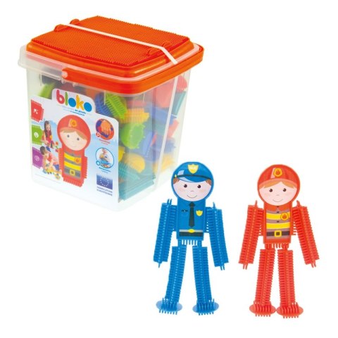 Mochtoys Klocki Jeżyki Pin Bricks EMERGENCY 102 el Wiaderko Bloko Mochtoys